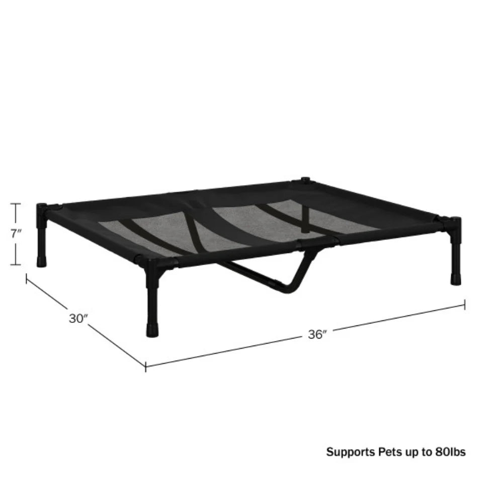 Dog Bed - 36x30-Inch Portable Pet Bed with Non-Slip Feet - Indoor/Outdoor Dog Cot or Puppy Bed for Pets