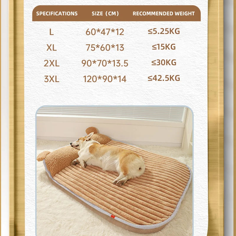 HOOPET Dog Bed Warm Mat Winter Cat Sleeping Cushion Padded Puppy Kennel Blanket Soft Removable Mattress Pet Supplies
