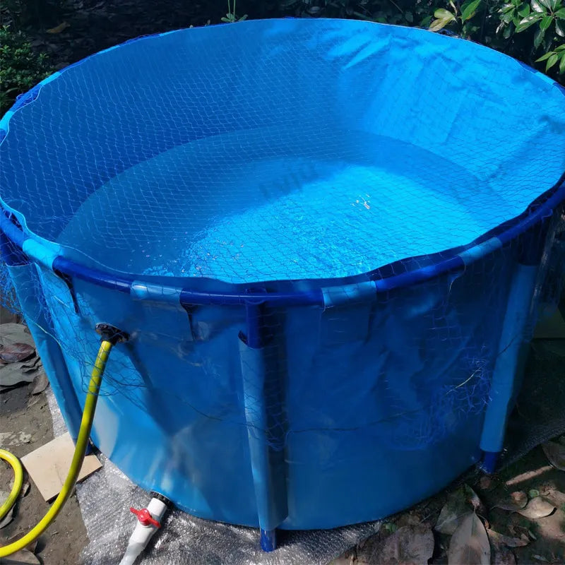 Lvju Collapsible Fish Pond 1700L Dia 150cm x Height 100cm Foldable Plastic Fish Tank Aquarium For Fish Betta