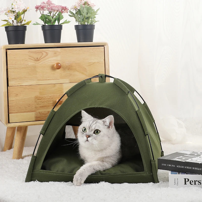 Pet Tent Bed Cat Household Products Accessories Warming Pad Furniture Sofa Basket Bed Winter Flip Kitten Tent Cat