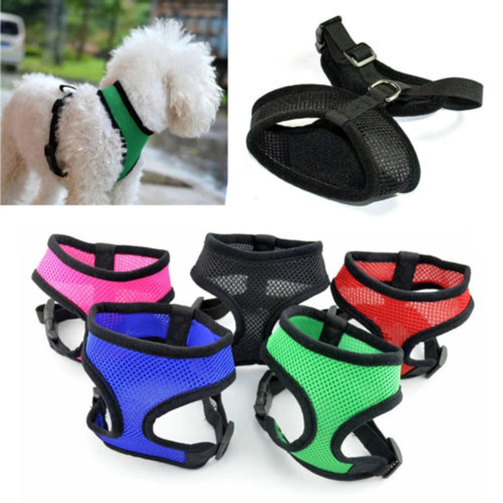 Dog Harness Walking Lead Leash For Small Dogs Collar Adjustable Mesh Puppy Cat Harness Vest Pet Clothing Pet Accessories