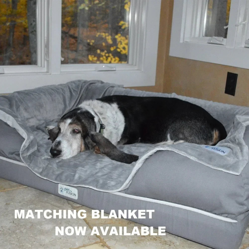 Ultimate Dog Bed Grey Bean Bag Chairs 1yr. Warranty Waterproof Liner Orthopedic Memory Foam YKK Zippers Freight Free Pet Home