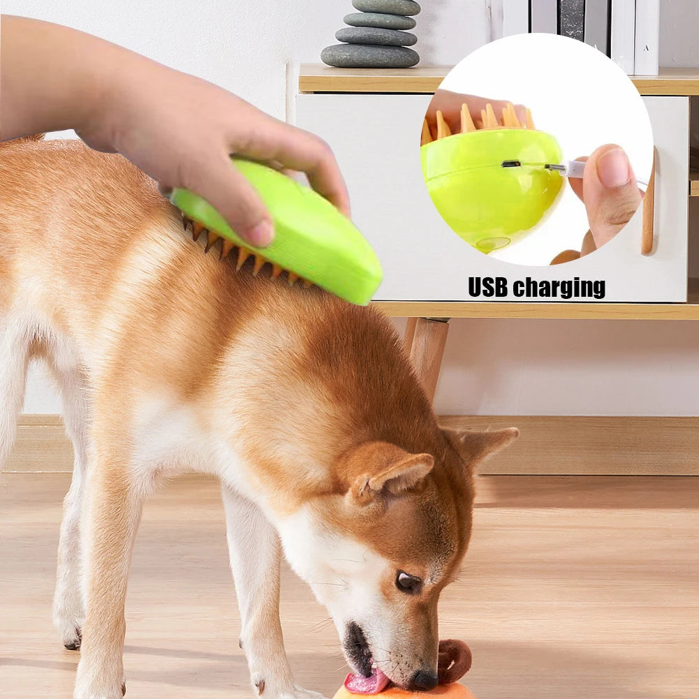 Cat&Dog Pet Electric Spray Massage Comb Anti-Flying Steamy Brush USB Charging Comb Floating Hair Removal Comb Pet Care Supplies