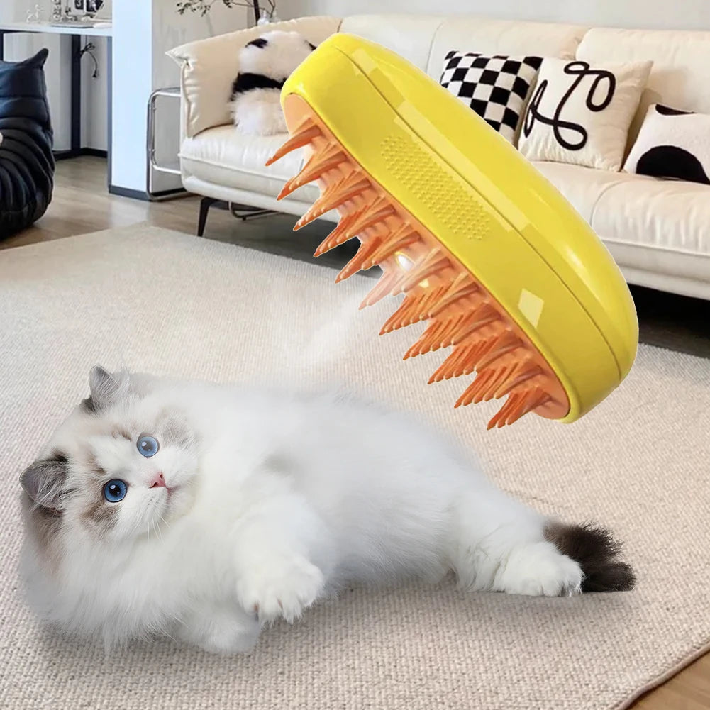 Cat&Dog Pet Electric Spray Massage Comb Anti-Flying Steamy Brush USB Charging Comb Floating Hair Removal Comb Pet Care Supplies