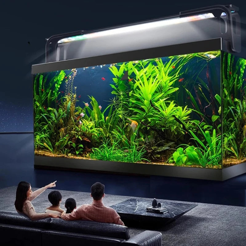 Extendable Aquarium LED Light for Saltwater Fish Tanks Adjustable Brightness