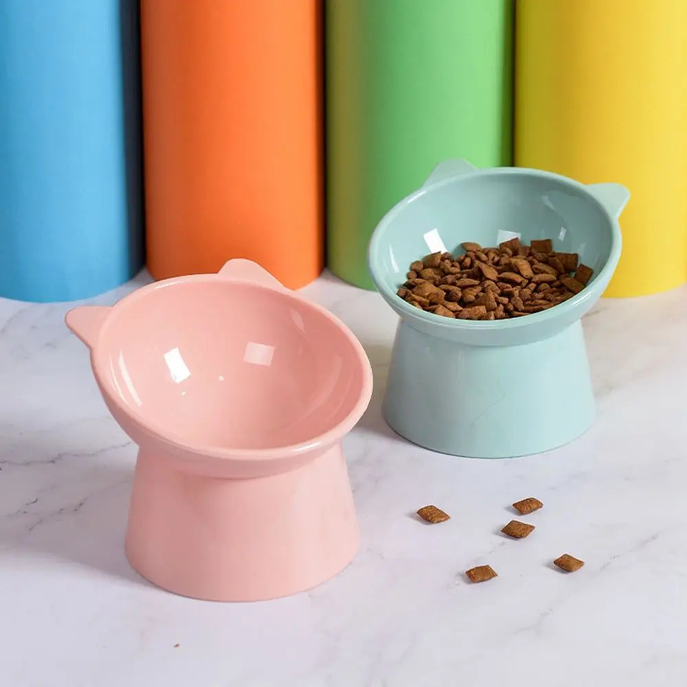 Pet Feeder Cat Dog Cervical Vertebravels High Feeding Bowl Kitten Puppy Elevated Bowls Animal Supplies