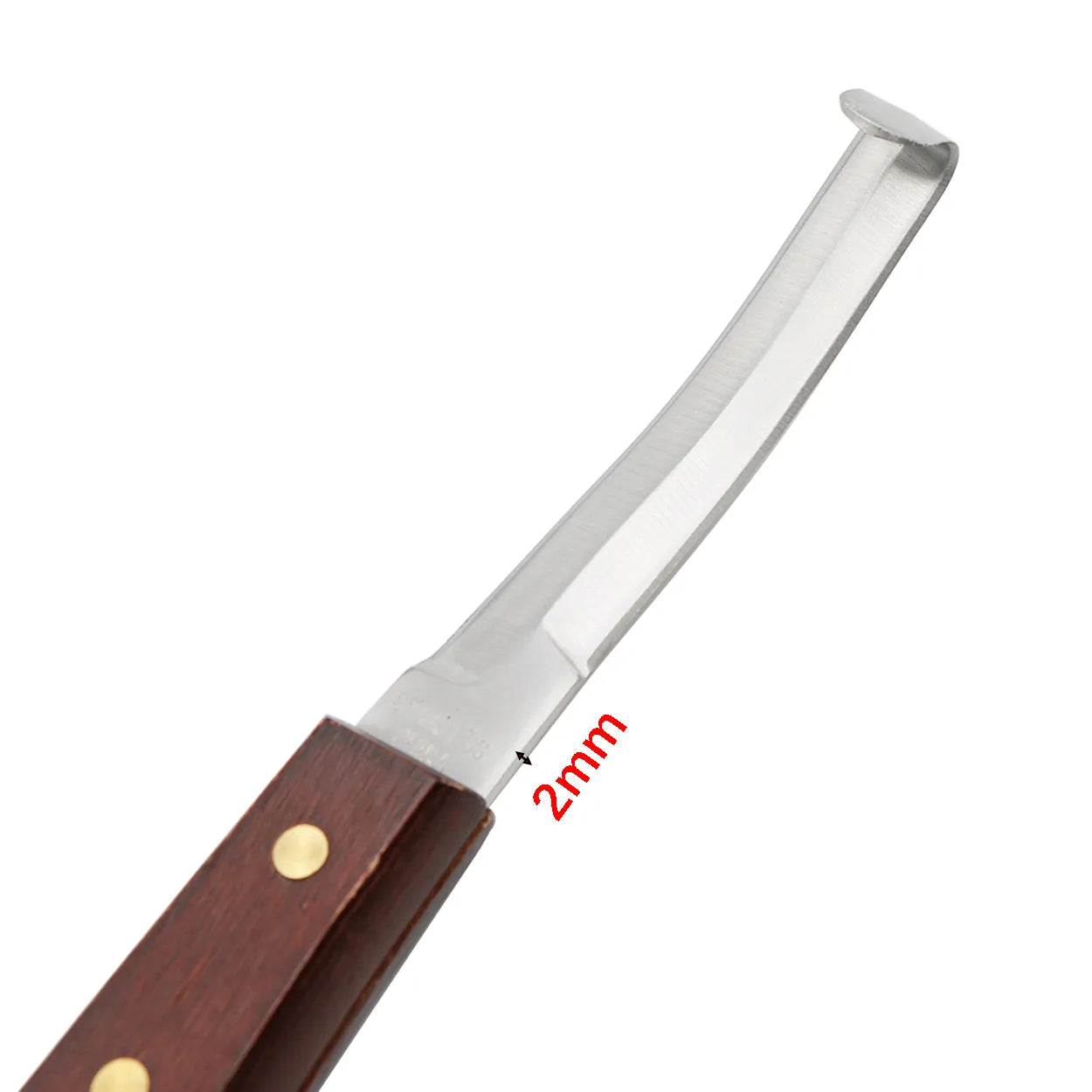 1 Pc Horse Hoof Knife Stainless Steel Double Edge Blade Hoof Trimming Knives With Wooden Handle Cattle Sheep Hoof Trimming Tool