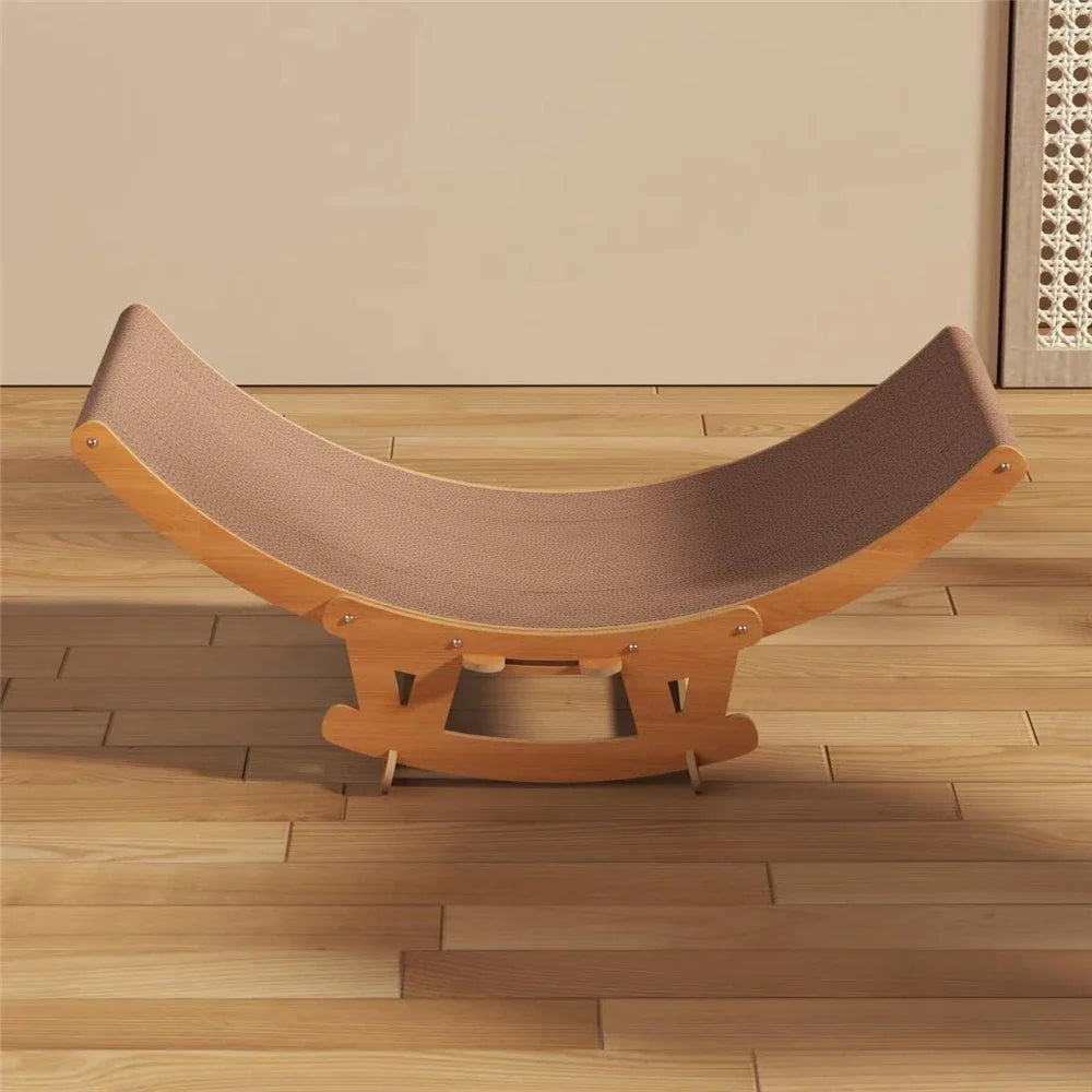 Cat Rocking Chair Swing Sofa for Cats Paper Scratch Board Wooden Frame Beds & Furniture Scratching Post Pet Nest House Supplies