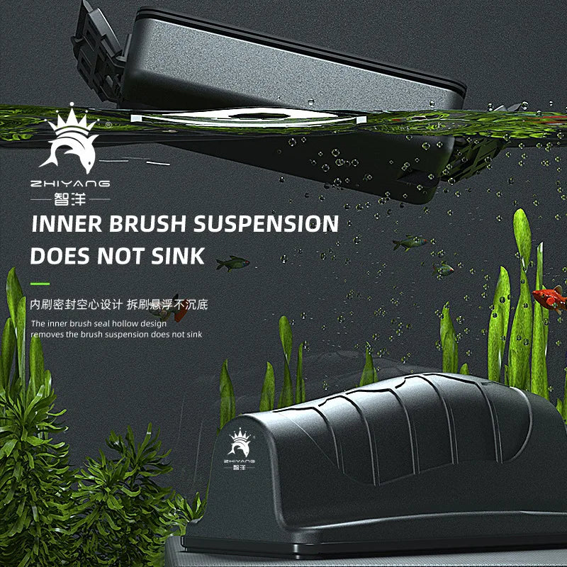 New Magnetic Aquarium Fish Tank Brushes Floating Clean Glass Window Algae Scraper Cleaner Brush Aquarium Accessories Two Blades