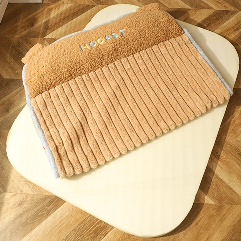 HOOPET Dog Bed Warm Mat Winter Cat Sleeping Cushion Padded Puppy Kennel Blanket Soft Removable Mattress Pet Supplies