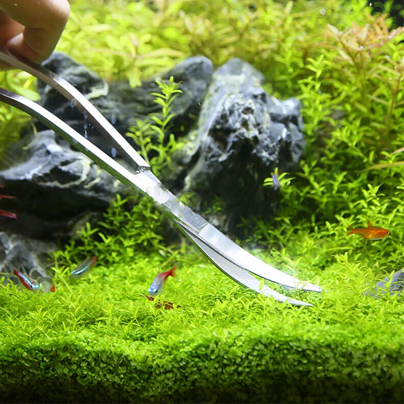 Aquarium Scissor Tools Set Wave Scissors Tweezers Plants Grass Stainless Cleaning Tools Fish Tank Shovels Aquarium Accessories
