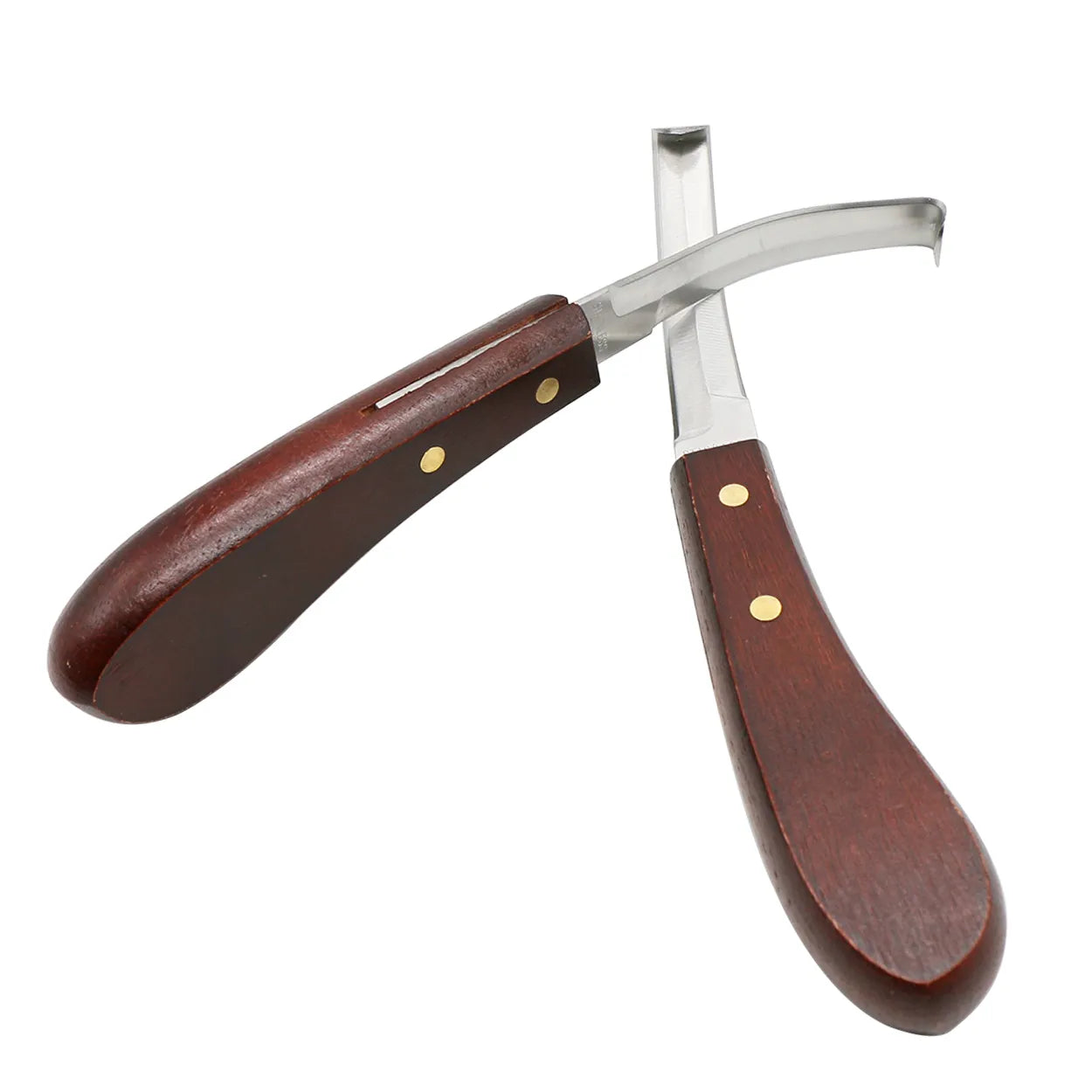 1 Pc Horse Hoof Knife Stainless Steel Double Edge Blade Hoof Trimming Knives With Wooden Handle Cattle Sheep Hoof Trimming Tool