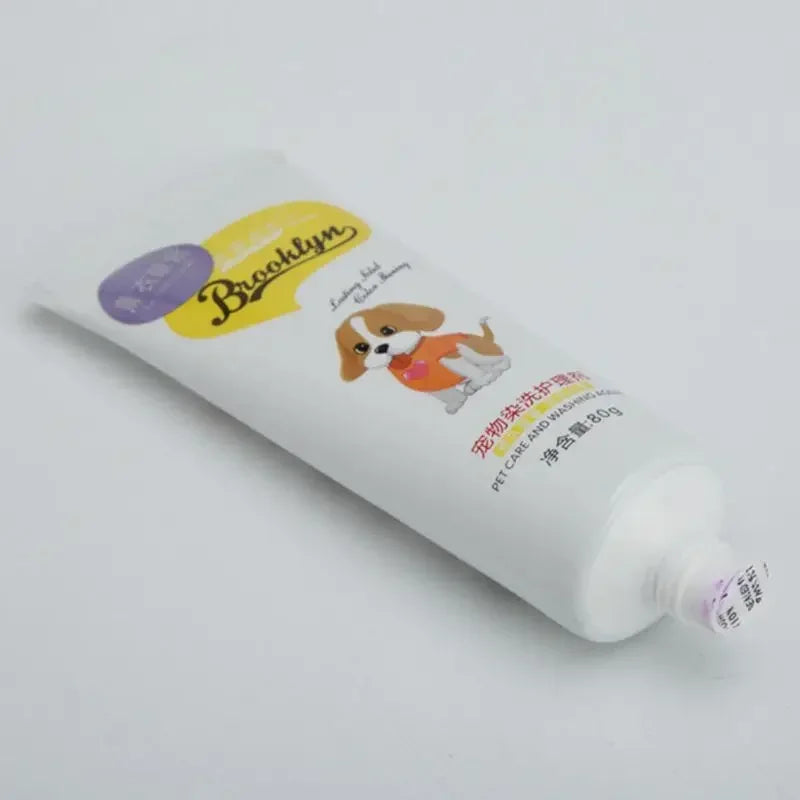 80g New Pet Dog Cats Animals Hair Bright Coloring Dyestuffs Dyeing Pigment Agent Supplies Hair Coloring Safe Dog Accessories