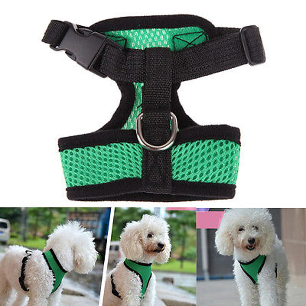 Dog Harness Walking Lead Leash For Small Dogs Collar Adjustable Mesh Puppy Cat Harness Vest Pet Clothing Pet Accessories