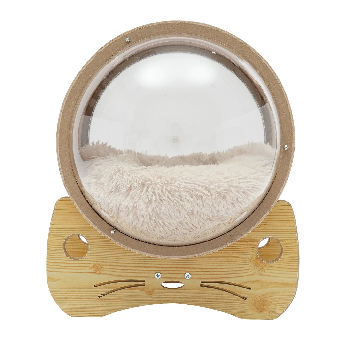Space Capsule Wooden Pet Bed Spaceship Warm And Cozy Pet Beds For Cats Luxury Pet Furniture Wooden Cat Bed Modern