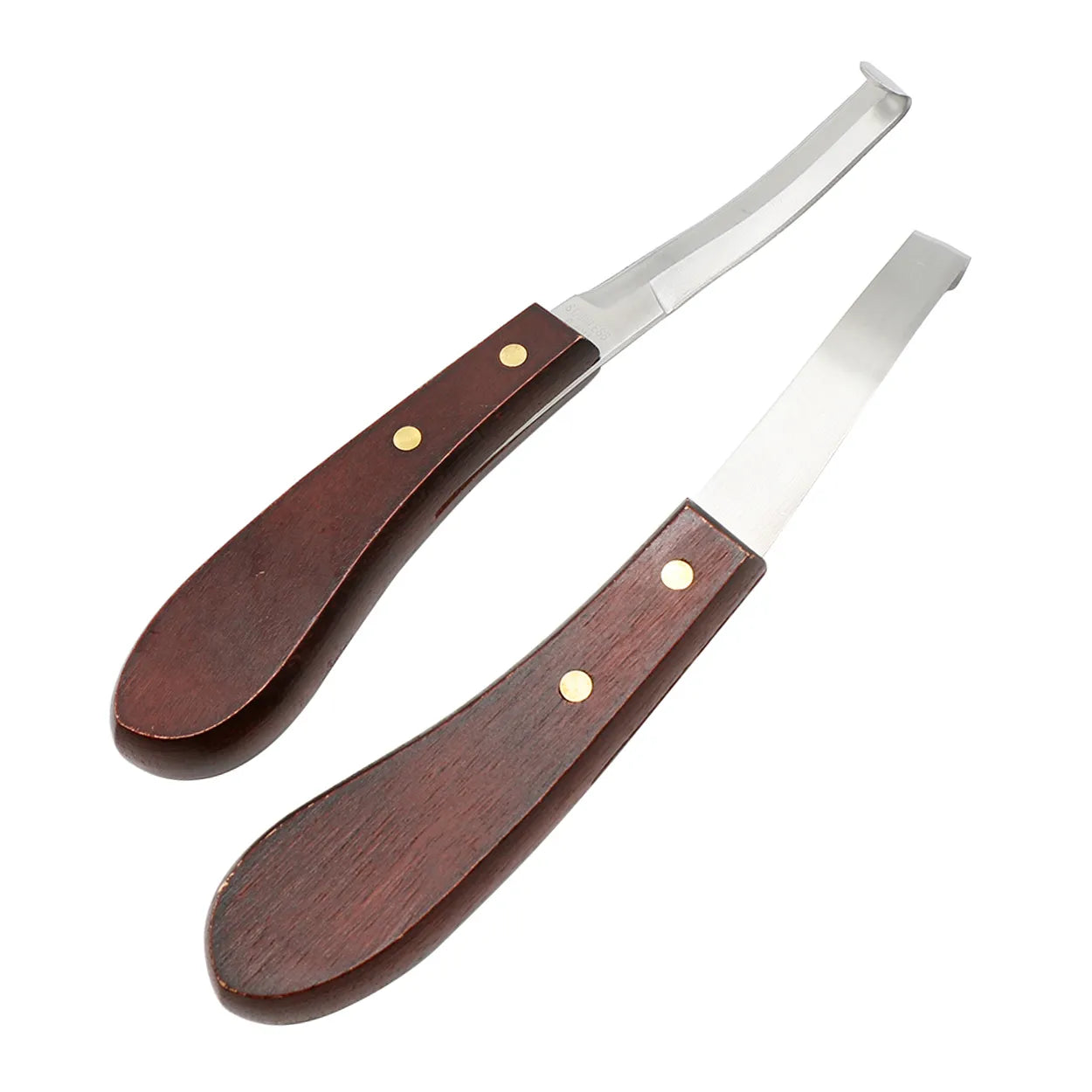 1 Pc Horse Hoof Knife Stainless Steel Double Edge Blade Hoof Trimming Knives With Wooden Handle Cattle Sheep Hoof Trimming Tool