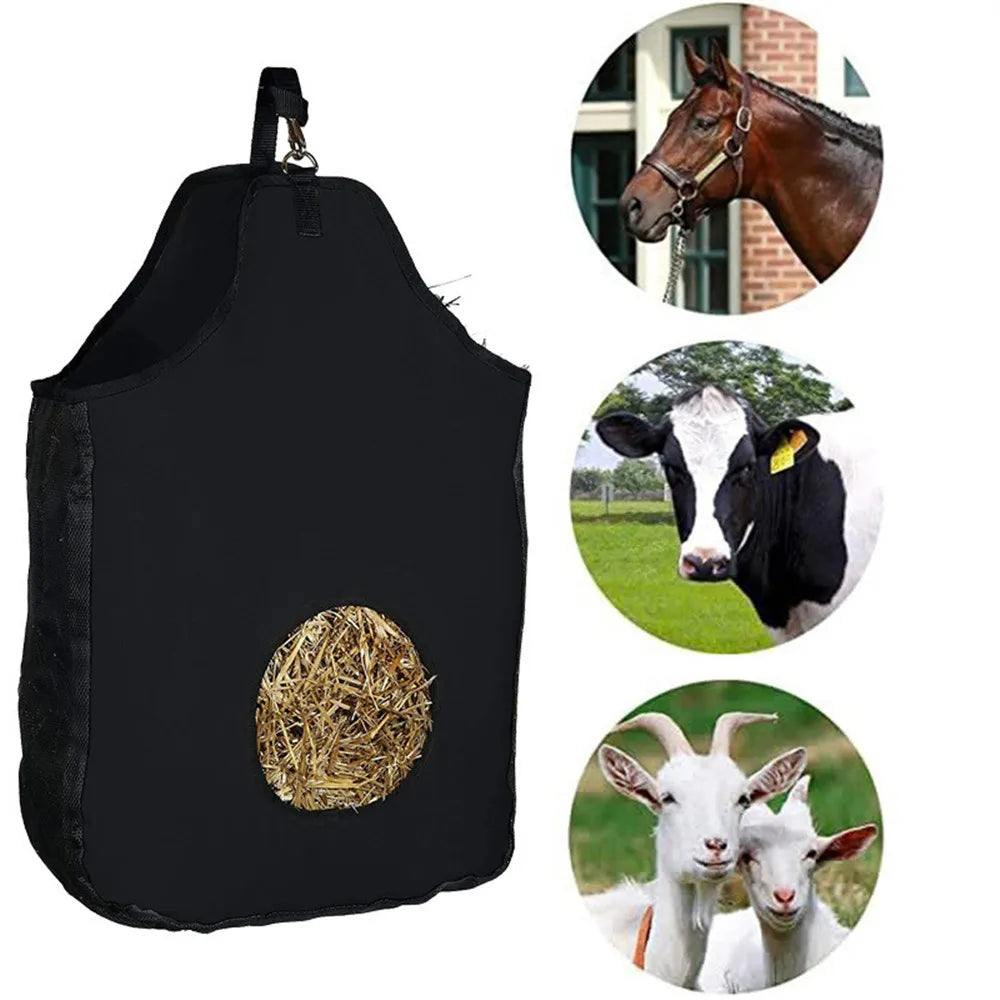 Large Capacity Horse Hay Bag Hanging Feeder Goat Hay Feeding Storage Bags Pet Slow Feeder