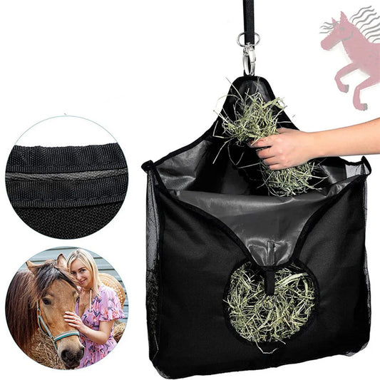 Large Capacity Horse Hay Bag Hanging Feeder Goat Hay Feeding Storage Bags Pet Slow Feeder