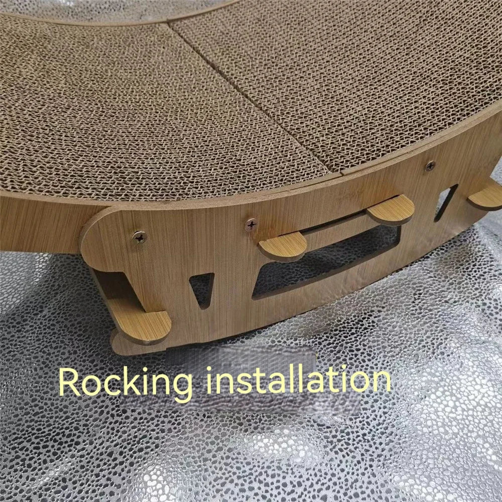 Cat Rocking Chair Swing Sofa for Cats Paper Scratch Board Wooden Frame Beds & Furniture Scratching Post Pet Nest House Supplies