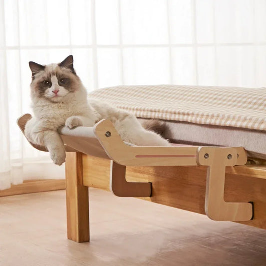 Shelves Sleeping Wooden Sofa Indoor Removable Bed Kitten Hammock Hanging Perch Washable Furniture House Pet Cat Window Seat