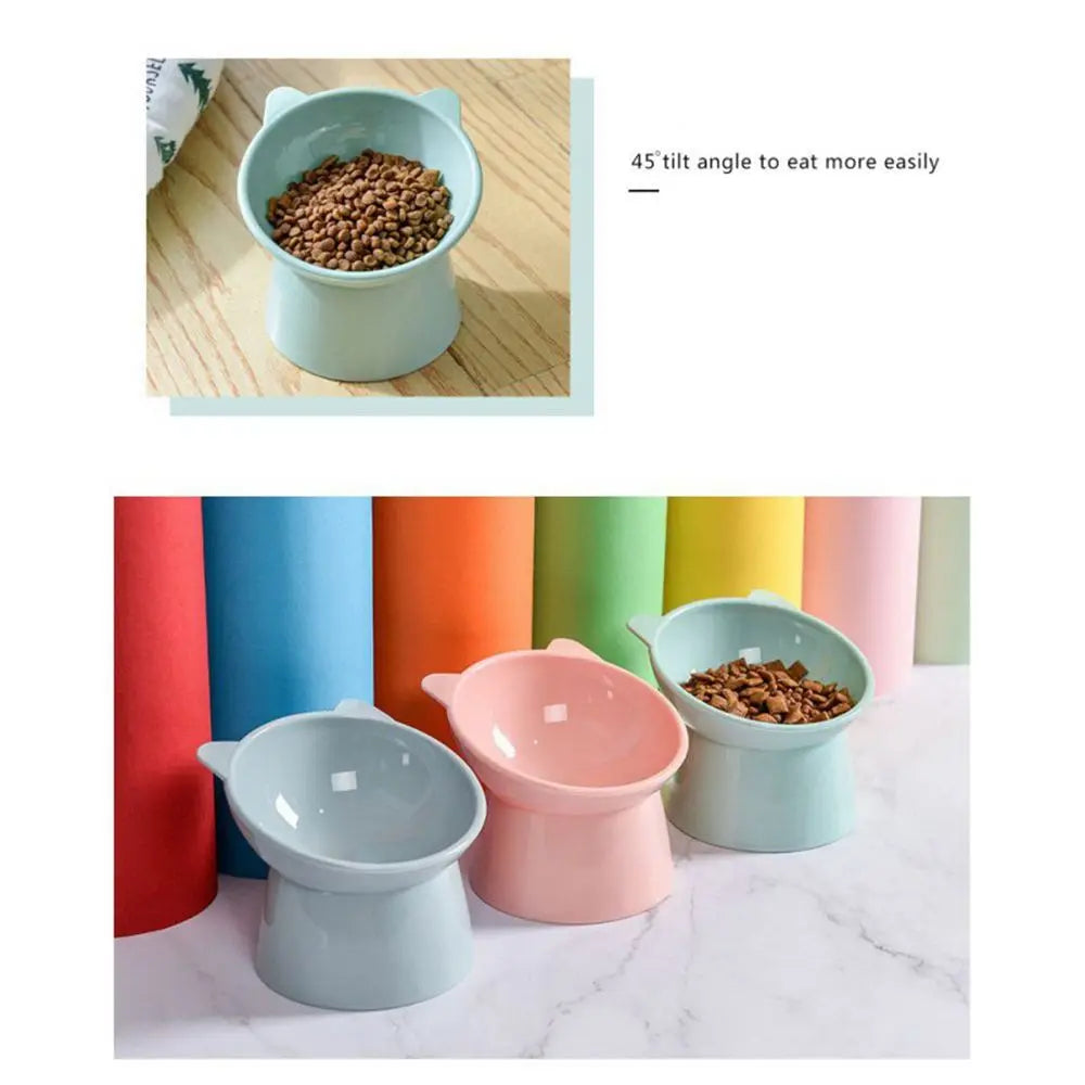 Pet Feeder Cat Dog Cervical Vertebravels High Feeding Bowl Kitten Puppy Elevated Bowls Animal Supplies