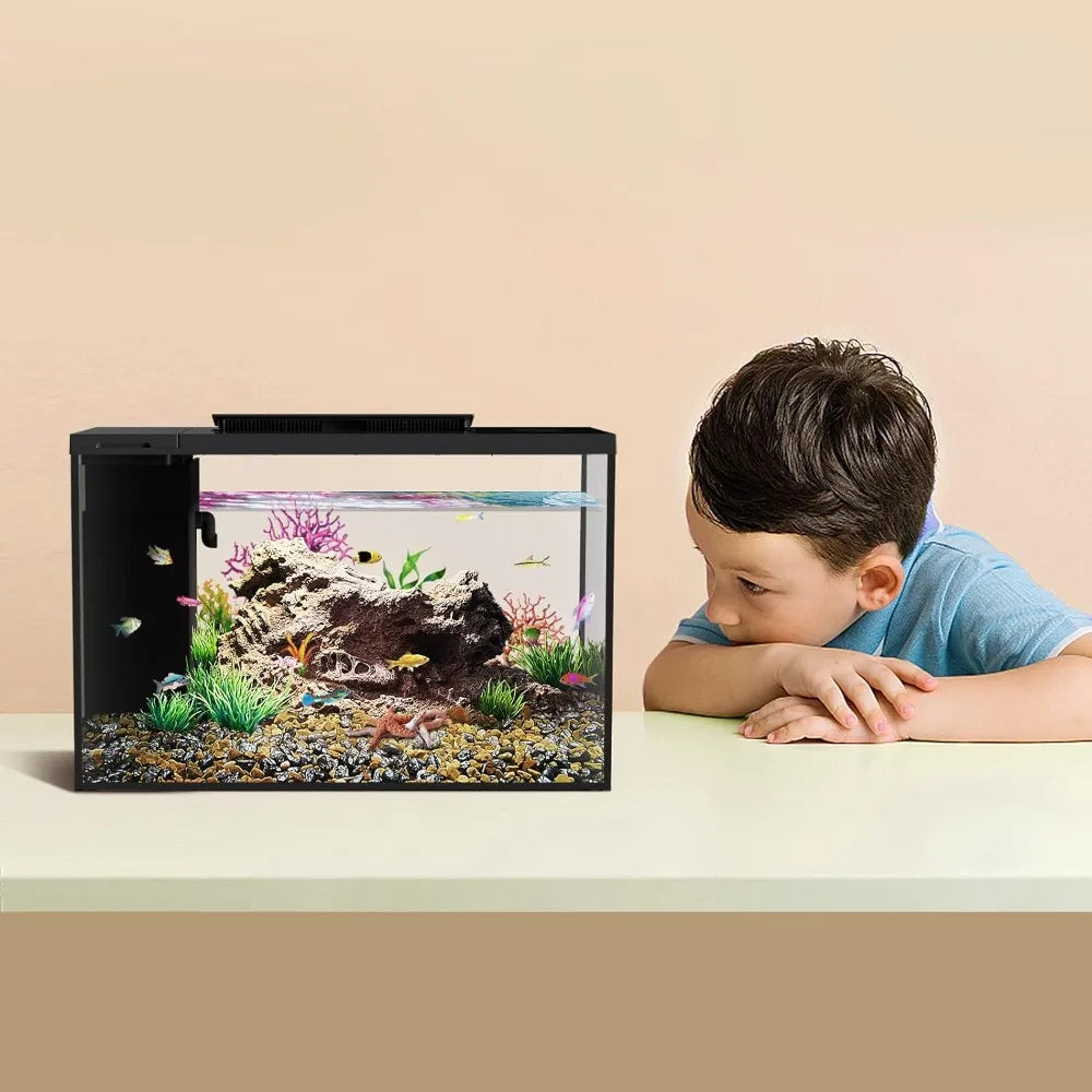 Smart Aquarium That Supports Bluetooth Aquariums and Fish Tanks Fish Tank Starter Kits Fish Bowl (Black) Freight Free Pike Mini