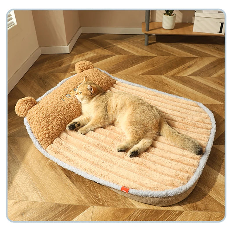 HOOPET Dog Bed Warm Mat Winter Cat Sleeping Cushion Padded Puppy Kennel Blanket Soft Removable Mattress Pet Supplies