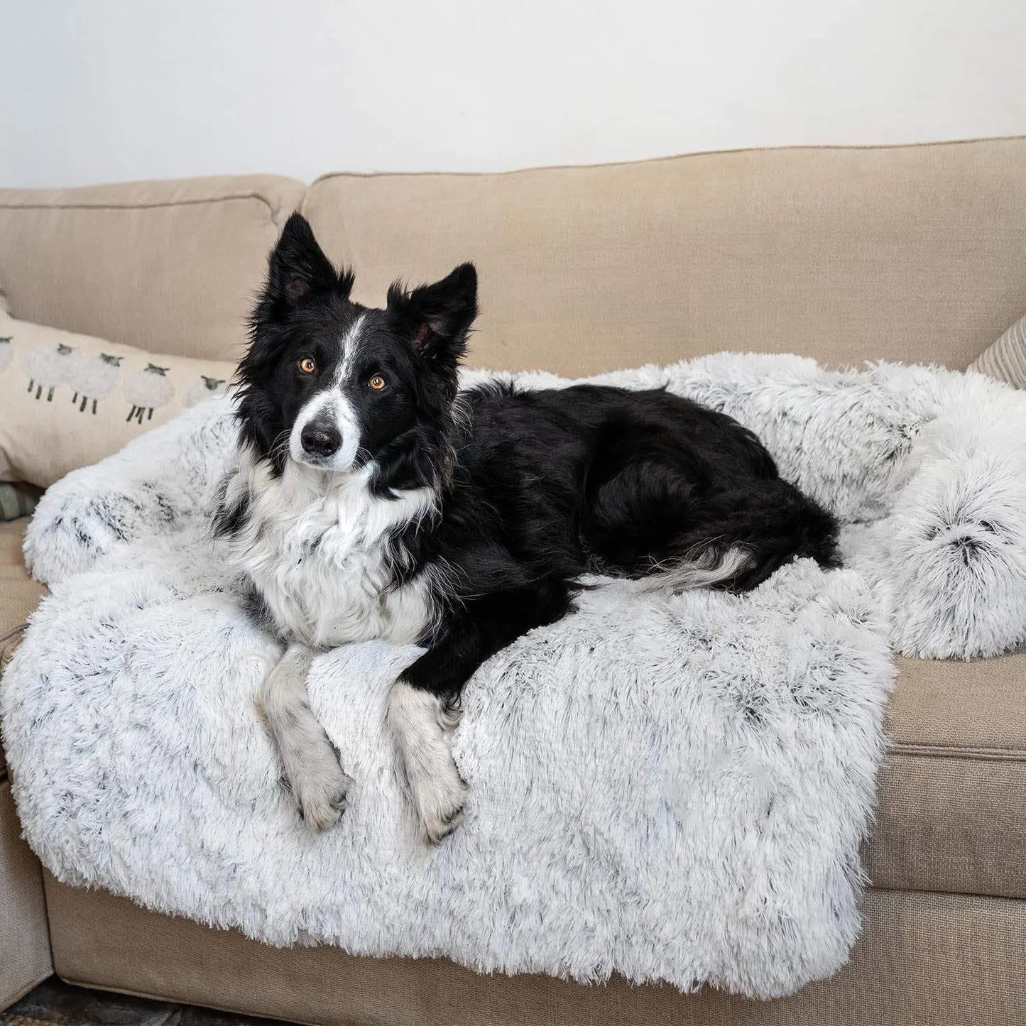 Winter Pet Sofa Bed Large Dog Beds with Zipper Plush Calming Dog Kennel Warm Cat Bed Mat Couches Car Floor Furniture Protector
