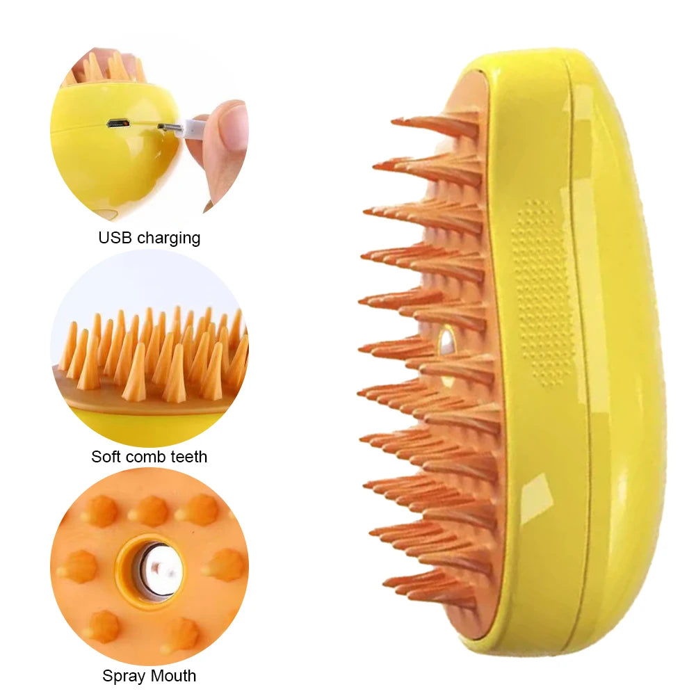Cat&Dog Pet Electric Spray Massage Comb Anti-Flying Steamy Brush USB Charging Comb Floating Hair Removal Comb Pet Care Supplies