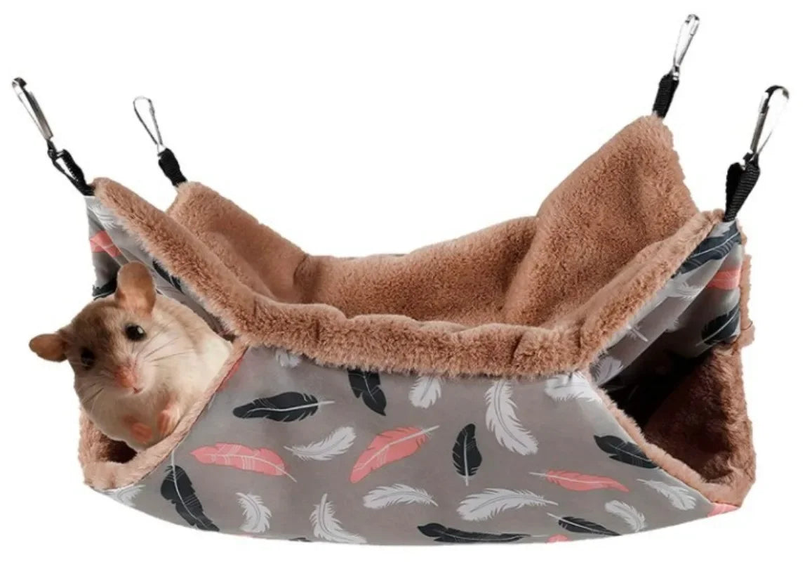 Warm Hamster Hammock Guinea Pig Hanging Beds House for Small Animal Cage Rat Squirrel Chinchillas Nests Pets Supplies