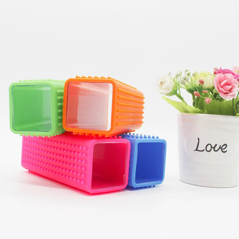 Silicone Hollow Rubber Pet Hair Brush Floating Hair Remover Furniture Carpet Clothes Cleaner Brush for Dogs Cats Pet Supplies