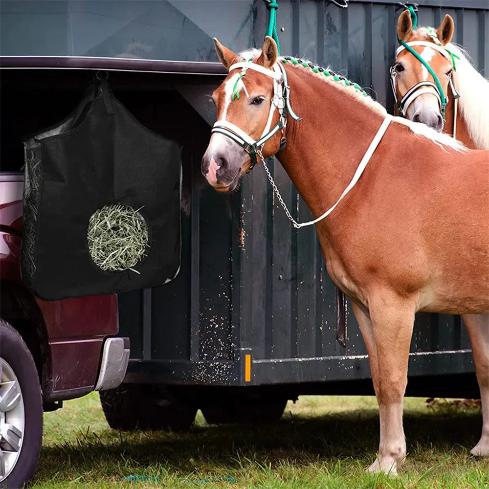 Large Capacity Horse Hay Bag Hanging Feeder Goat Hay Feeding Storage Bags Pet Slow Feeder